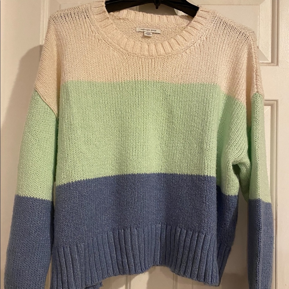 american eagle multicolored sweater